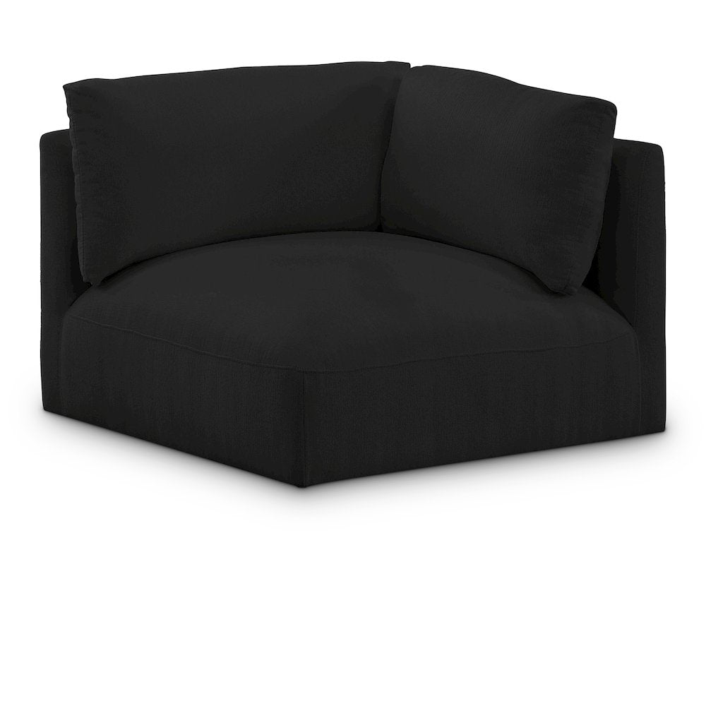Ease Black Polyester Fabric Corner
