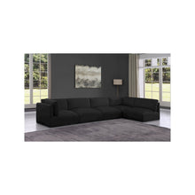 Ease Black Polyester Fabric Modular Sectional