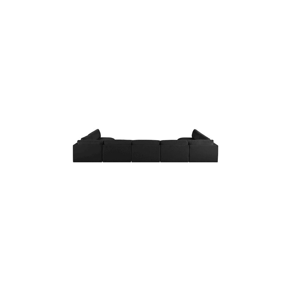 Ease Black Polyester Fabric Modular Sectional