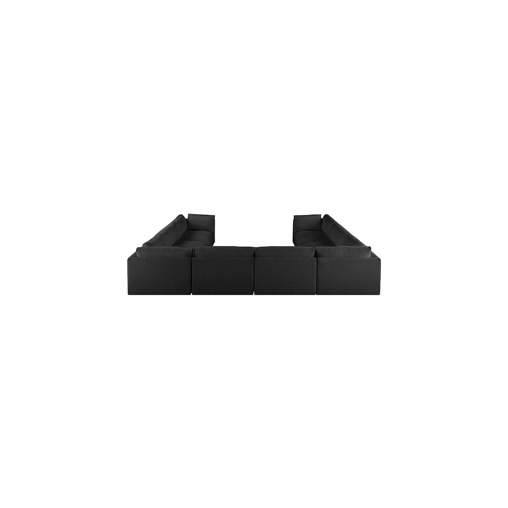Ease Black Polyester Fabric Modular Sectional