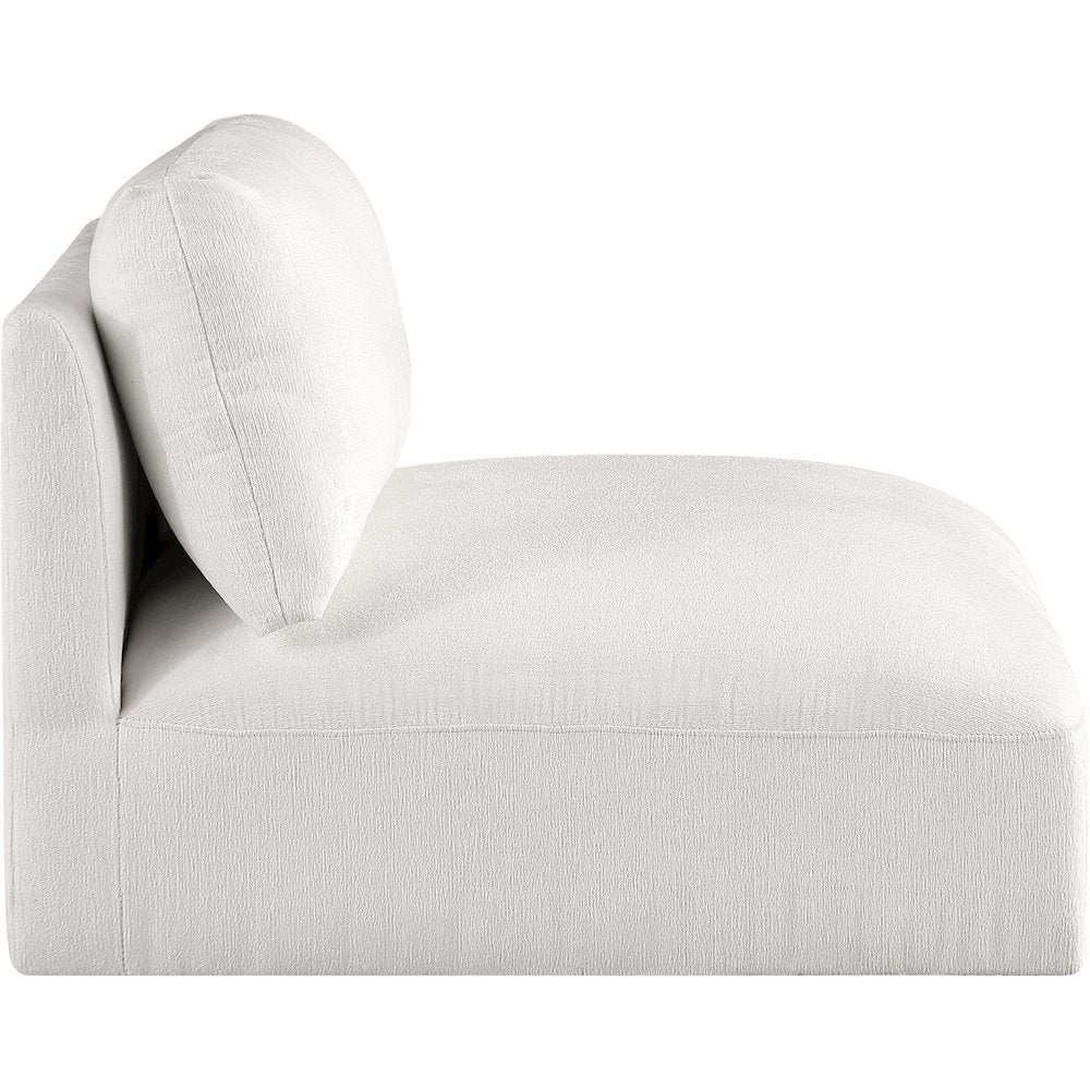 Ease Cream Polyester Fabric Armless