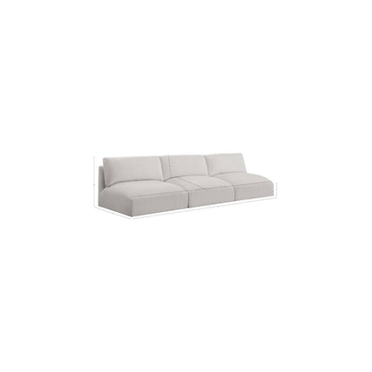 Ease Cream Polyester Fabric Modular Sofa