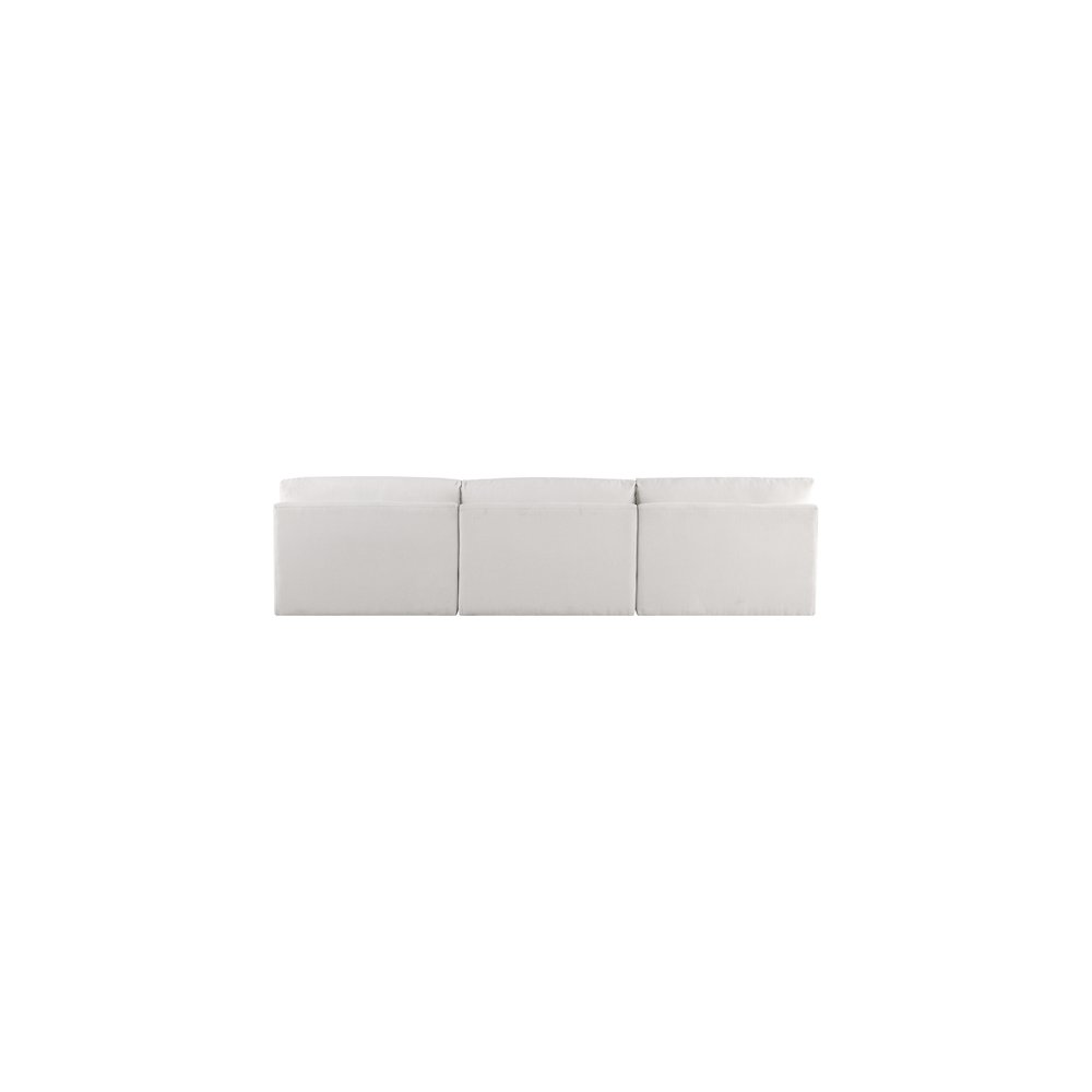 Ease Cream Polyester Fabric Modular Sofa