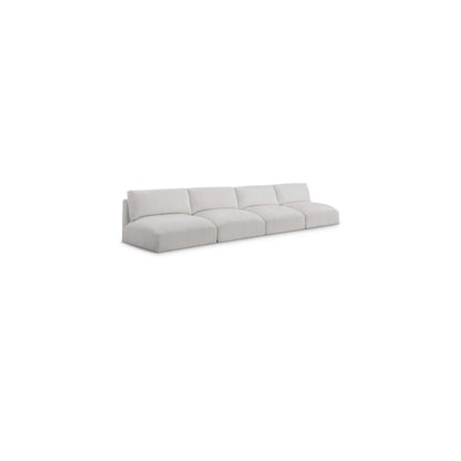 Ease Cream Polyester Fabric Modular Sofa
