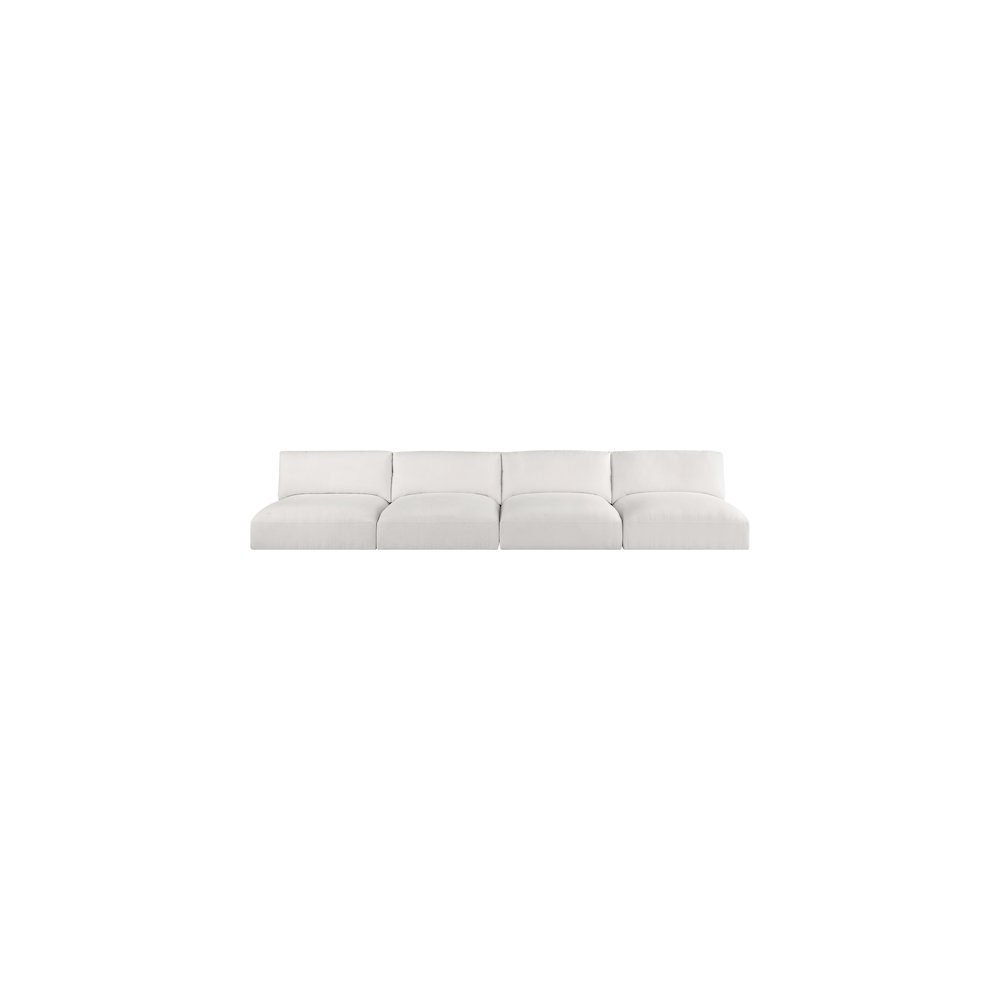 Ease Cream Polyester Fabric Modular Sofa
