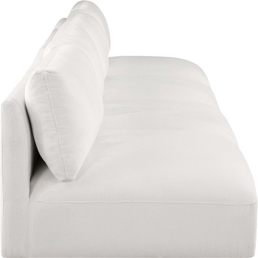 Ease Cream Polyester Fabric Modular Sofa