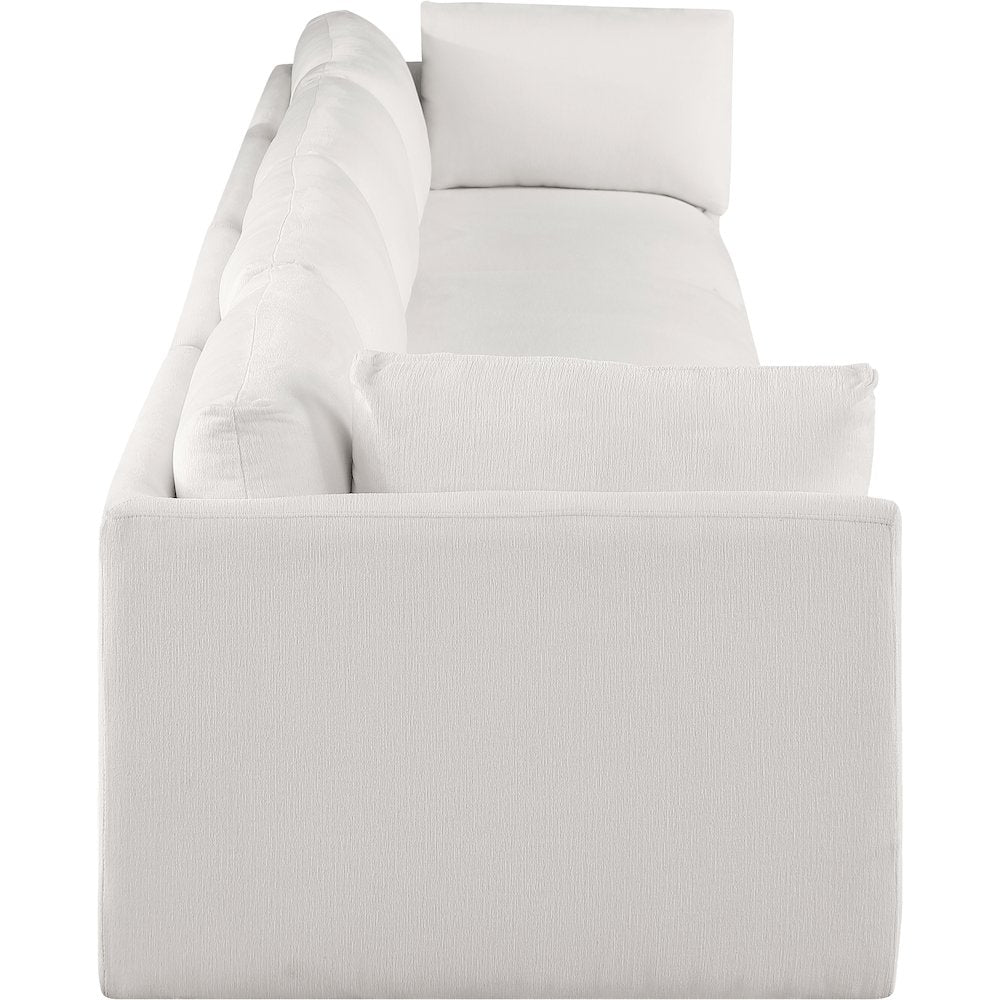 Ease Cream Polyester Fabric Modular Sofa