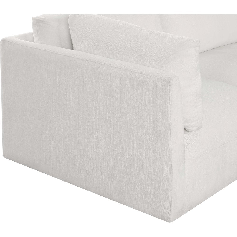 Ease Cream Polyester Fabric Modular Sofa