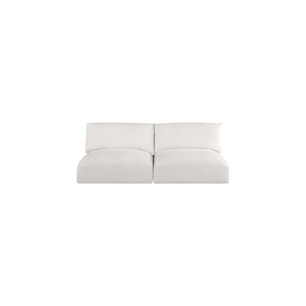 Ease Cream Polyester Fabric Modular Sofa