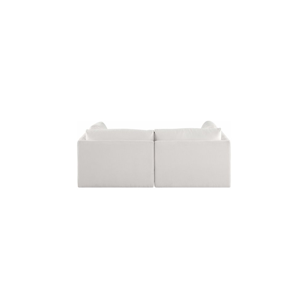 Ease Cream Polyester Fabric Modular Sofa