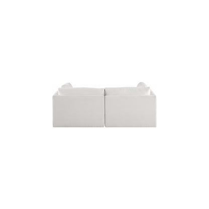 Ease Cream Polyester Fabric Modular Sofa