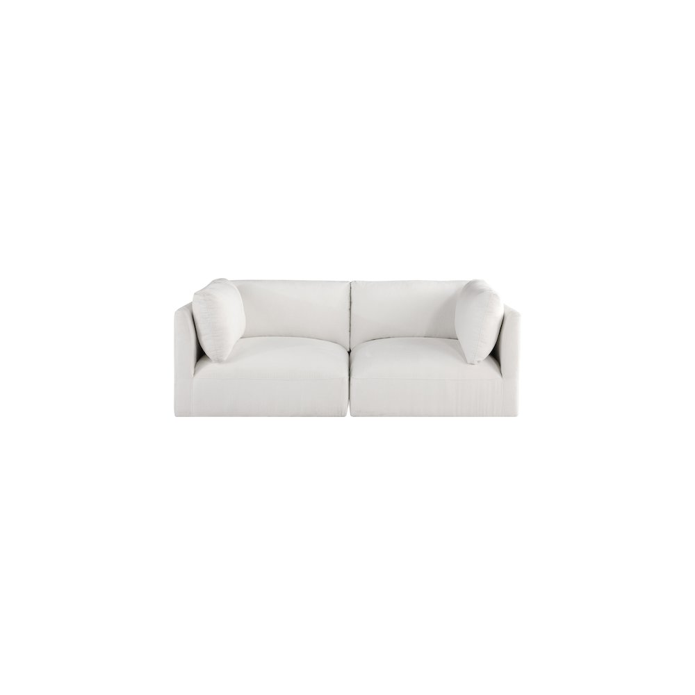 Ease Cream Polyester Fabric Modular Sofa
