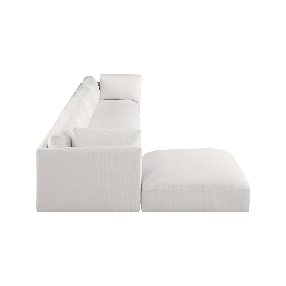 Ease Cream Polyester Fabric Modular Sectional