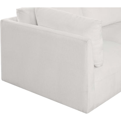 Ease Cream Polyester Fabric Modular Sectional