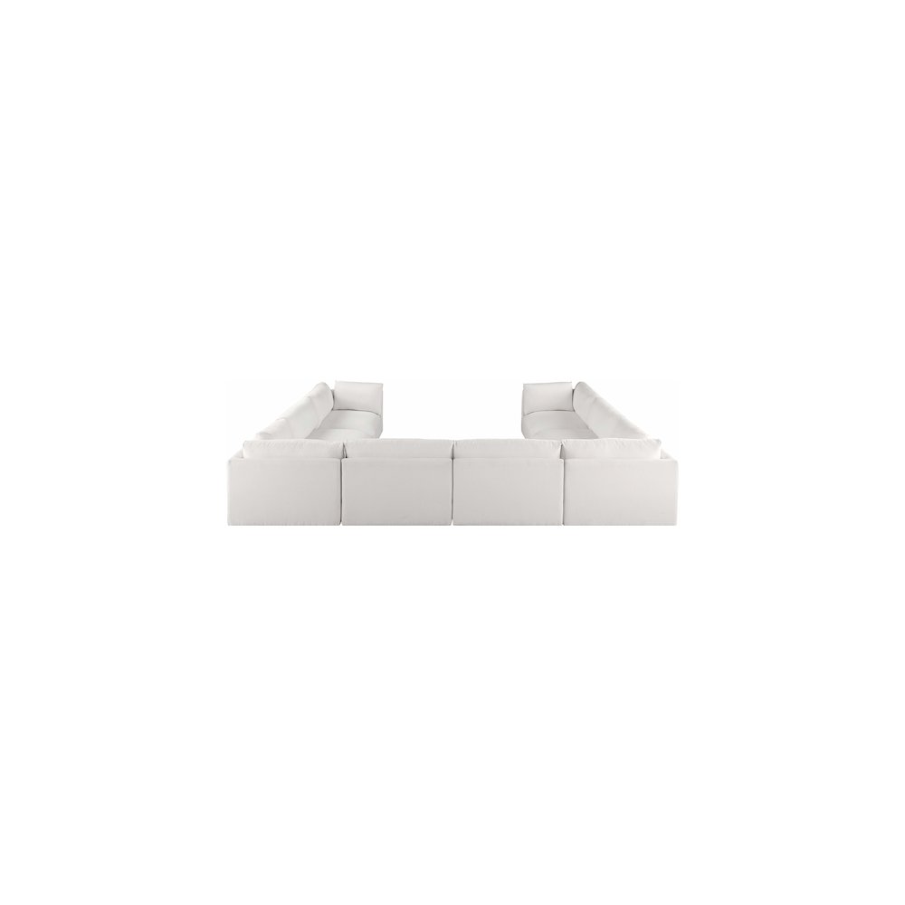 Ease Cream Polyester Fabric Modular Sectional