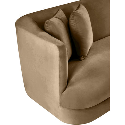 Alder Beige Velvet Loveseat