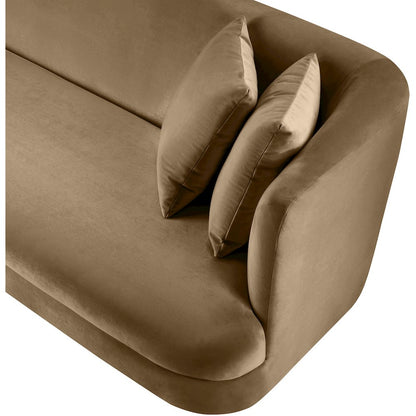 Alder Beige Velvet Loveseat