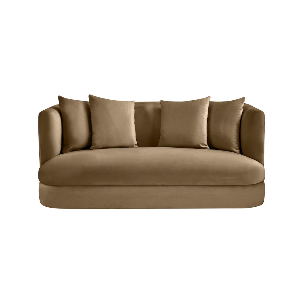 Alder Beige Velvet Loveseat