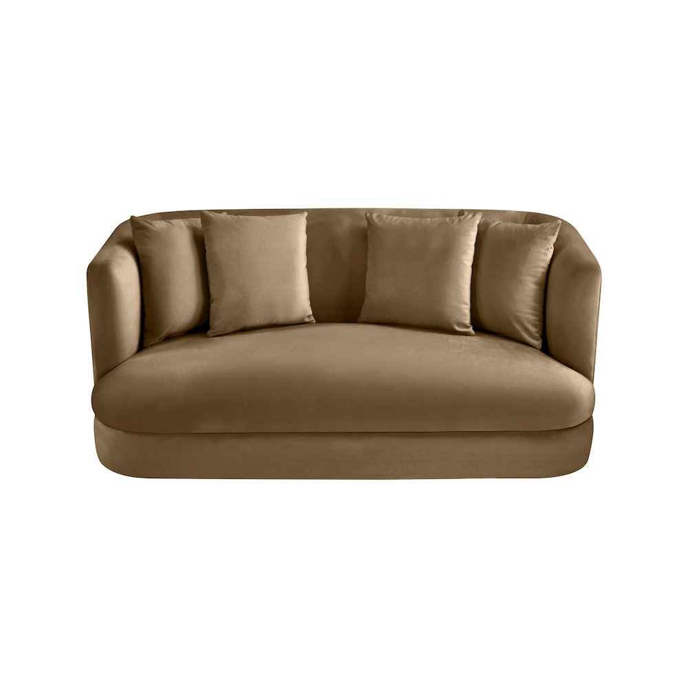 Alder Beige Velvet Loveseat