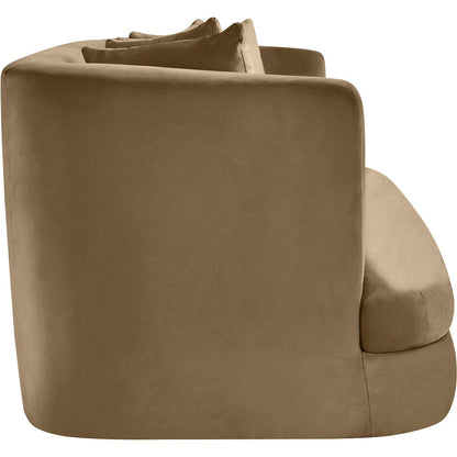 Alder Beige Velvet Loveseat