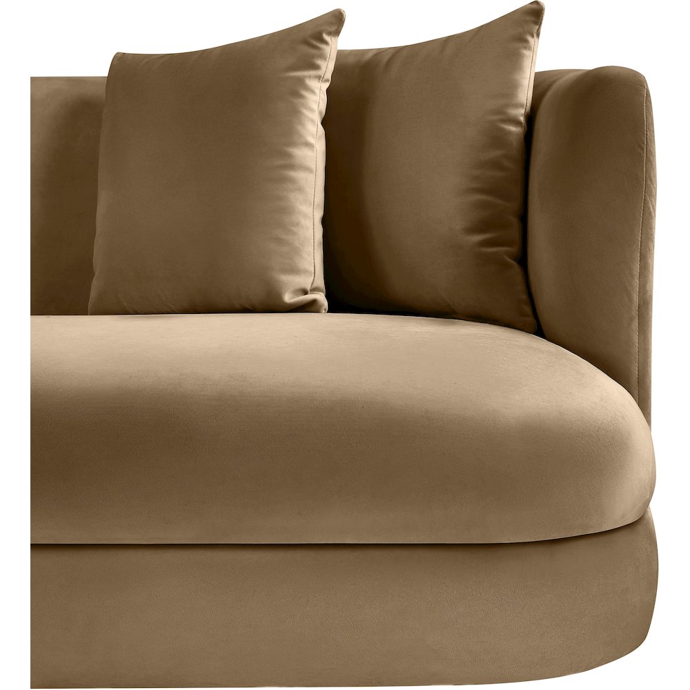 Alder Beige Velvet Loveseat