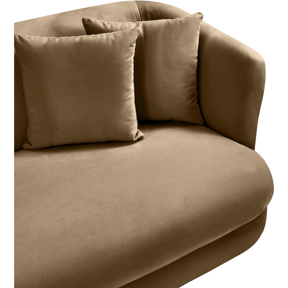 Alder Beige Velvet Loveseat