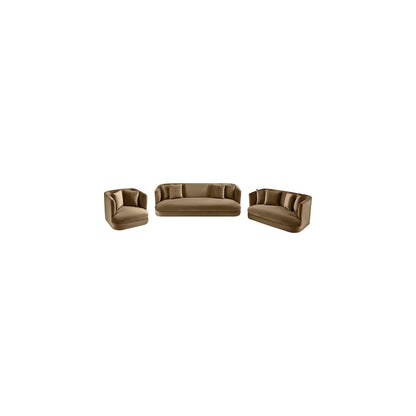 Alder Beige Velvet Sofa