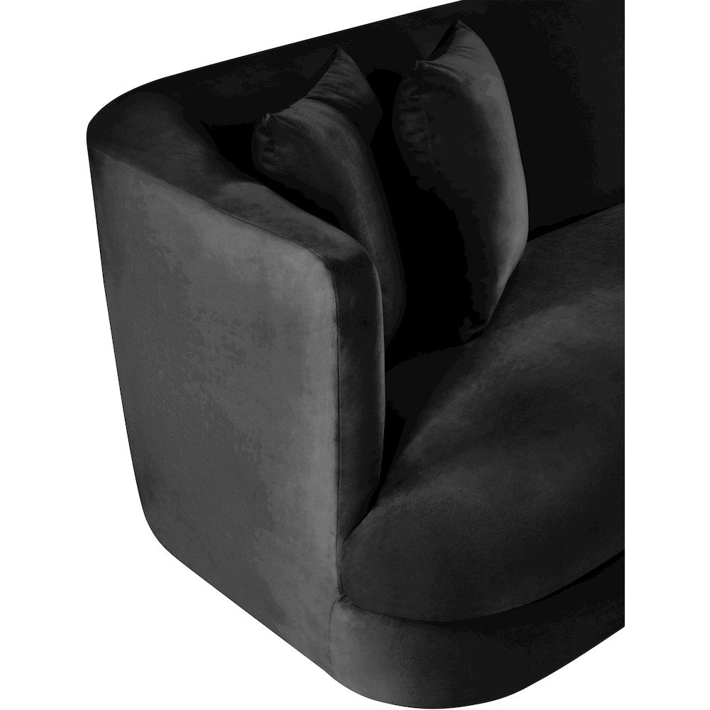 Alder Black Velvet Chair