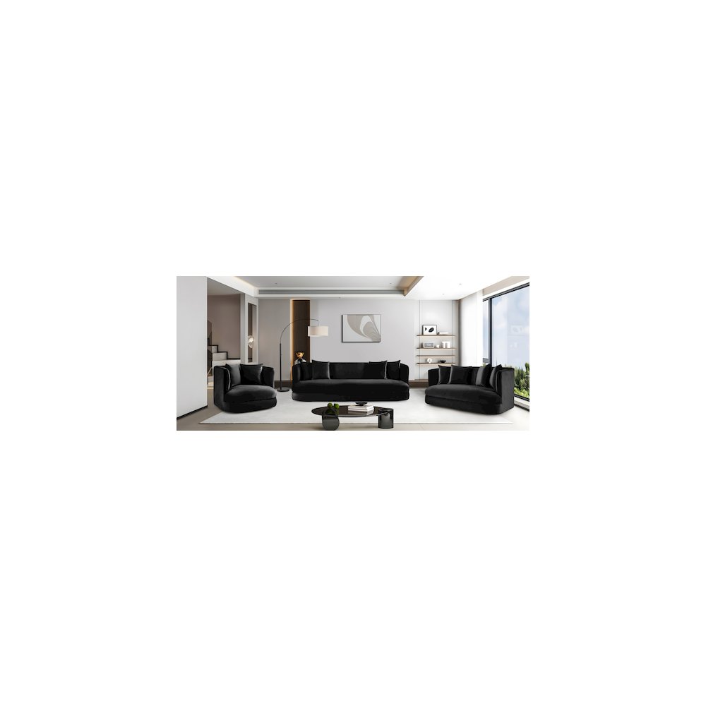 Alder Black Velvet Chair