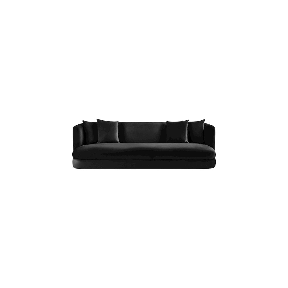 Alder Black Velvet Sofa
