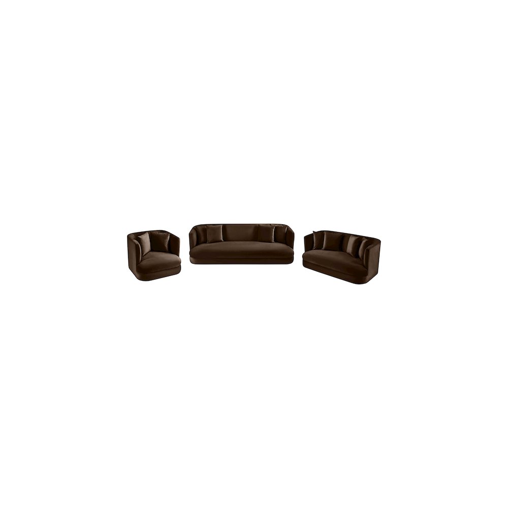 Alder Brown Velvet Chair