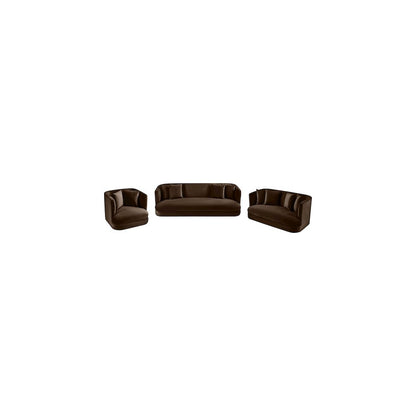 Alder Brown Velvet Chair
