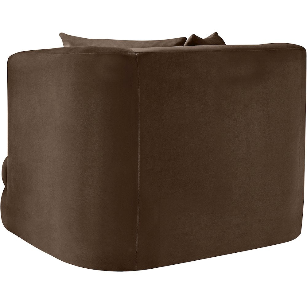 Alder Brown Velvet Chair