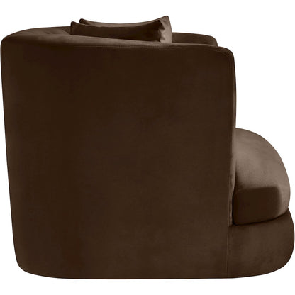 Alder Brown Velvet Chair