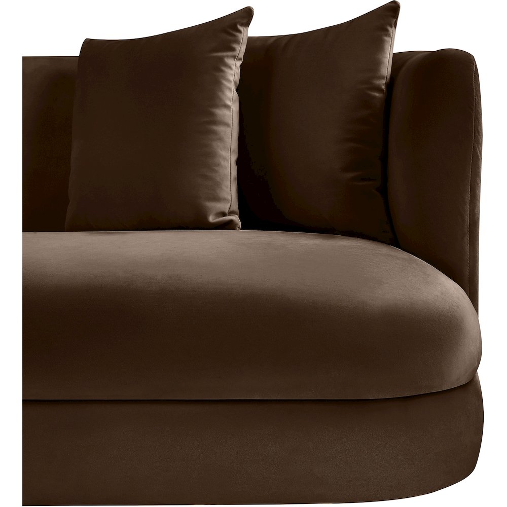 Alder Brown Velvet Chair
