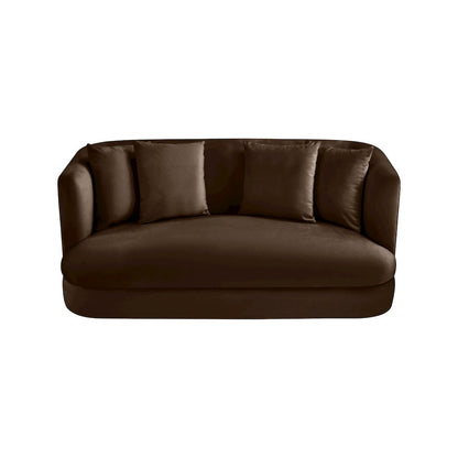 Alder Brown Velvet Loveseat