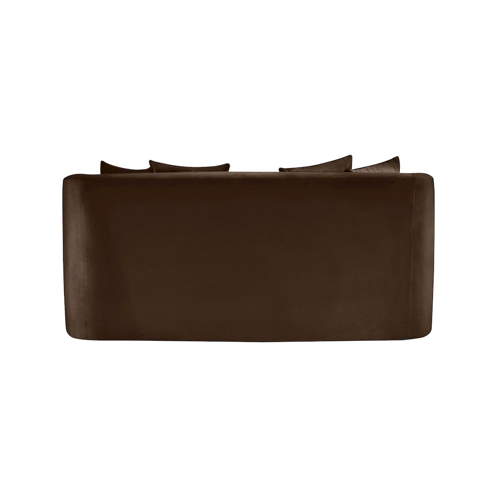 Alder Brown Velvet Loveseat