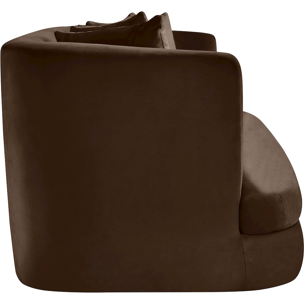 Alder Brown Velvet Loveseat