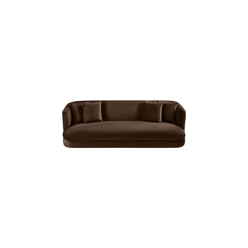 Alder Brown Velvet Sofa