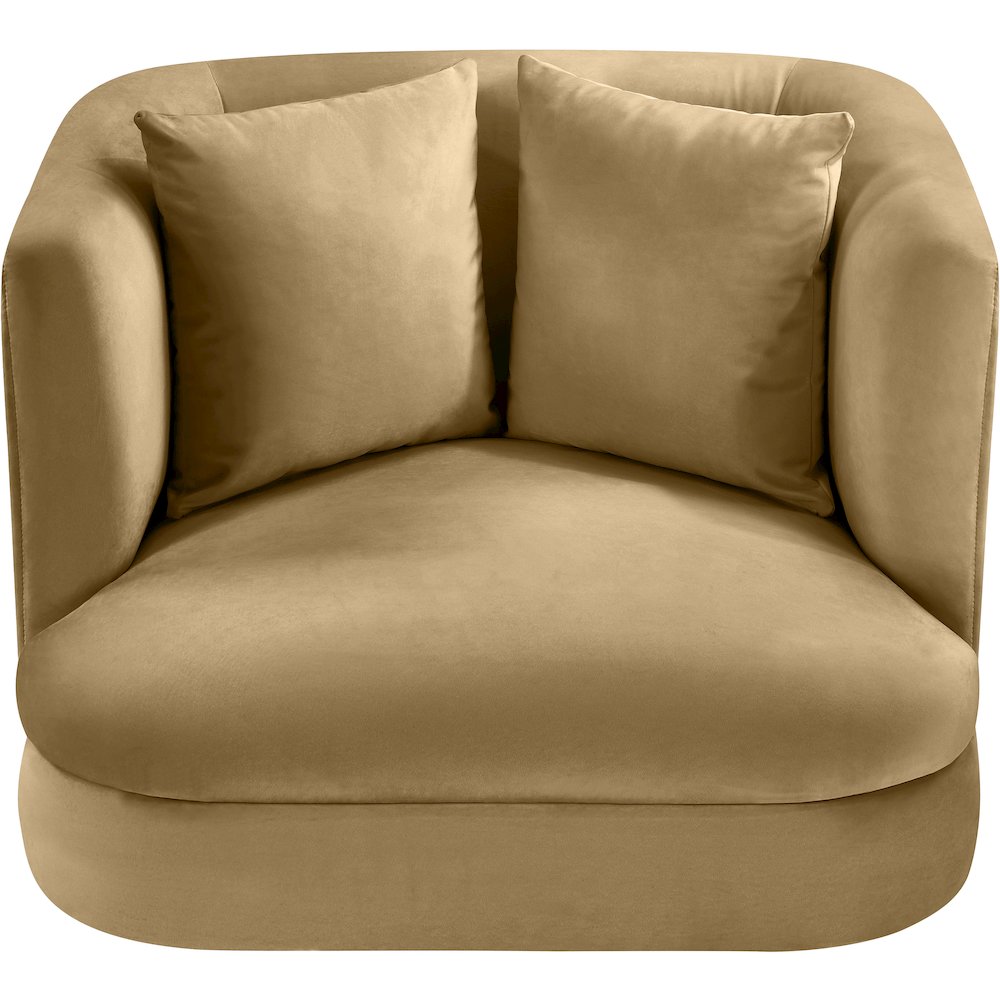 Alder Camel Velvet Chair
