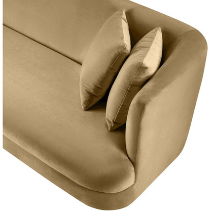 Alder Camel Velvet Sofa