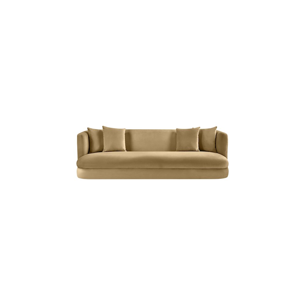 Alder Camel Velvet Sofa