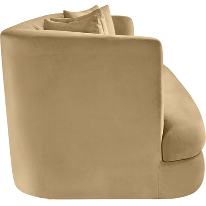 Alder Camel Velvet Sofa