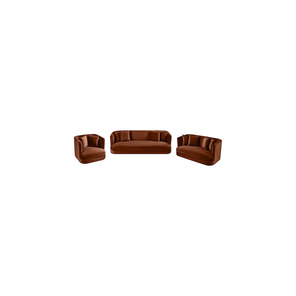 Alder Cognac Velvet Chair