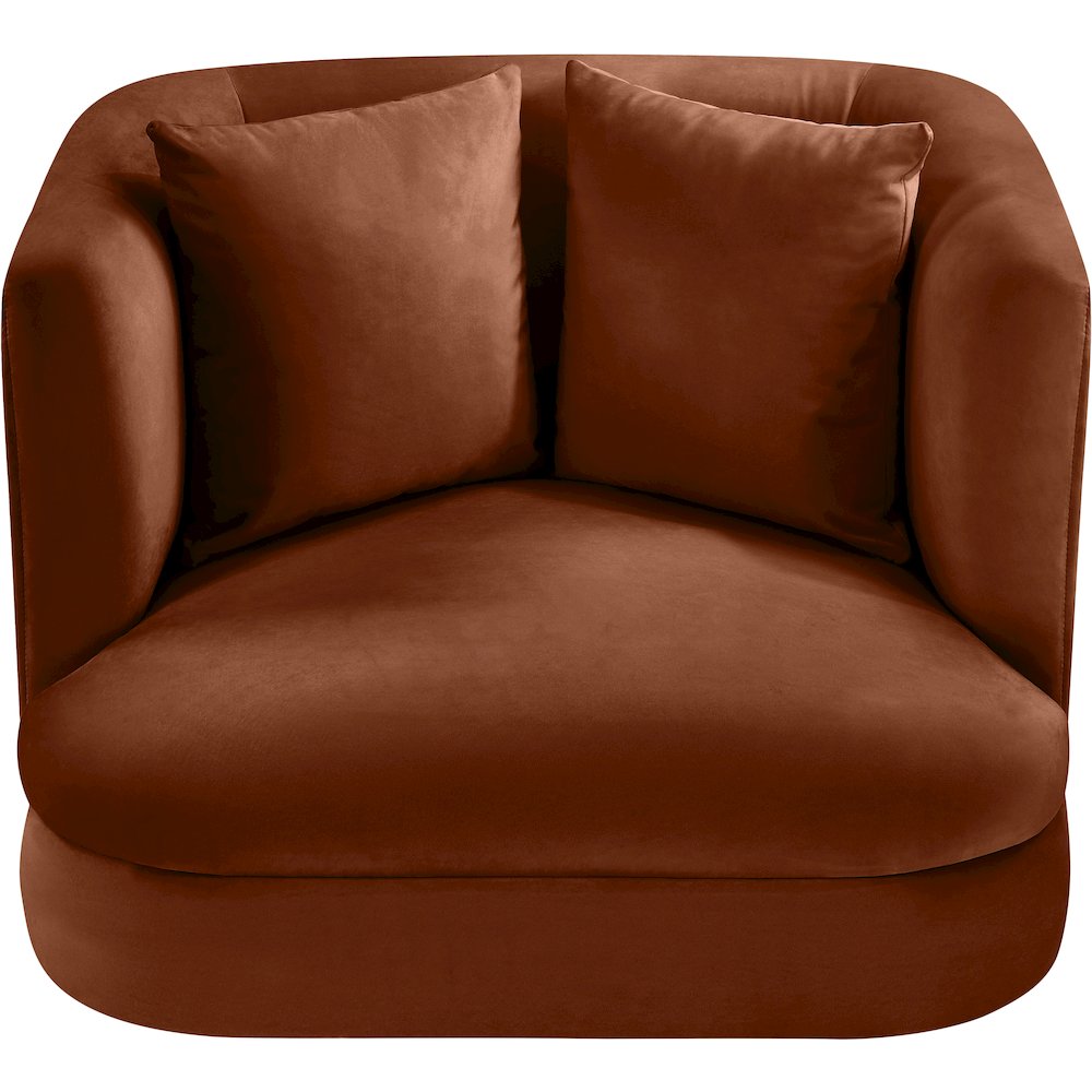 Alder Cognac Velvet Chair
