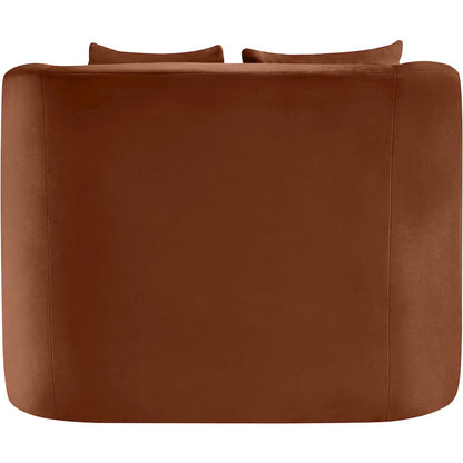 Alder Cognac Velvet Chair