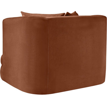 Alder Cognac Velvet Chair