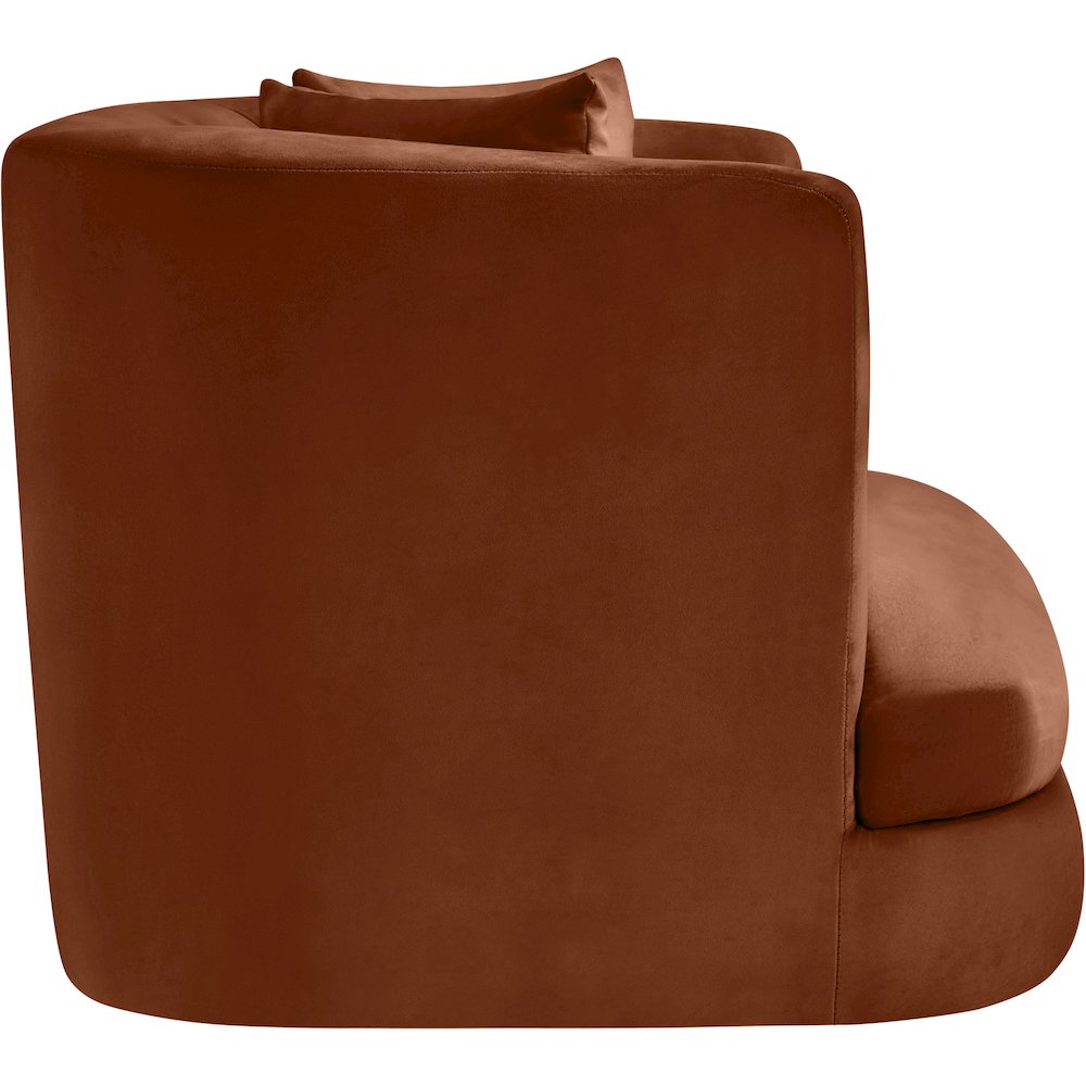 Alder Cognac Velvet Chair
