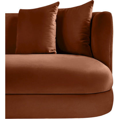 Alder Cognac Velvet Chair