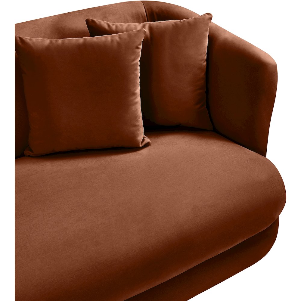 Alder Cognac Velvet Chair
